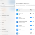 How to turnoff new message notifications of WhatsApp and Outlook email on Windows 10 lock screen?