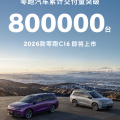 零跑汽車累計交付量突破80萬台，2026款零跑C16即將上市